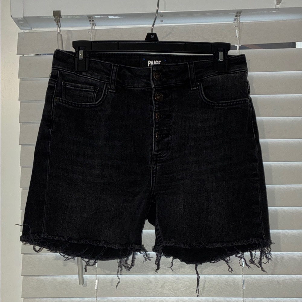 PAIGE Dark Denim Jean Shorts